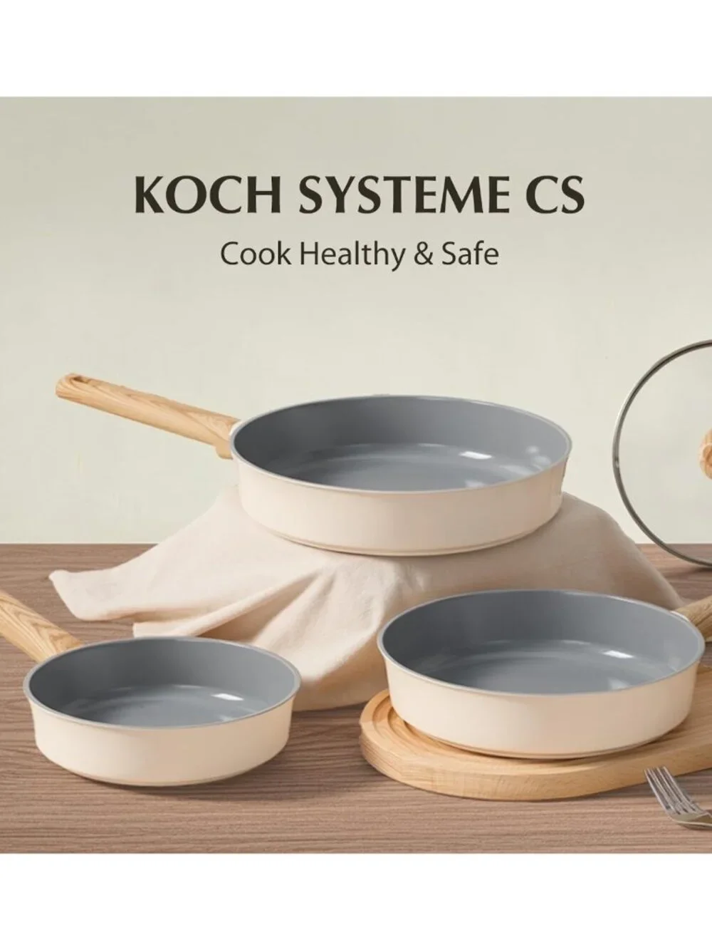 Nonstick Ceramic Cookware Set - Induction Compatible, Dishwasher Safe